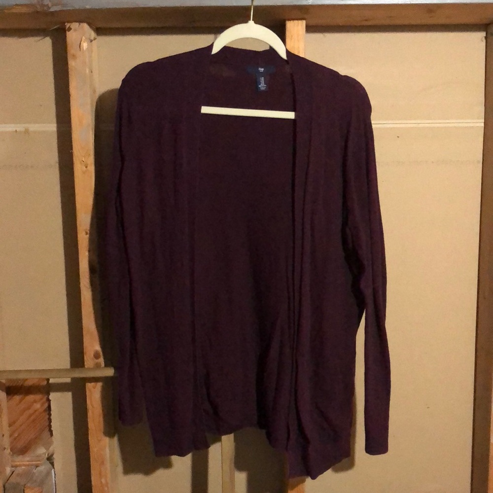 GAP open maroon colored sweater